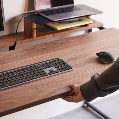 【パソコンデスク】ワアクステーション2　ウォールナット　120×70 デスクのみ