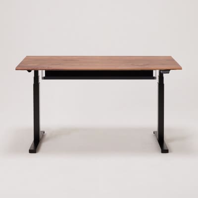 【電動昇降デスク】幅160cm ワアクスタンディングプロ ウォールナット 配線トレー付