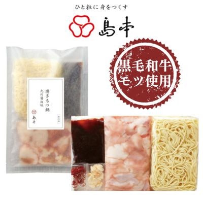 【博多辛子明太子の島本】博多もつ鍋九州醤油味2人前