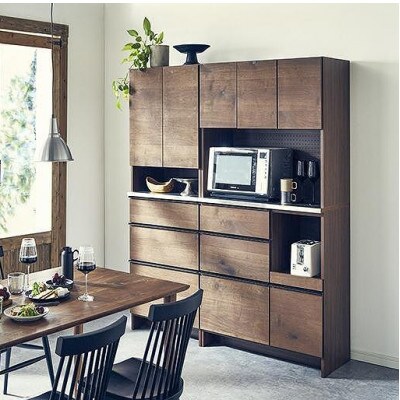 ダイニングボード オウル 70サイズ　ダイニングボード+下レンジボード/ウォールナット