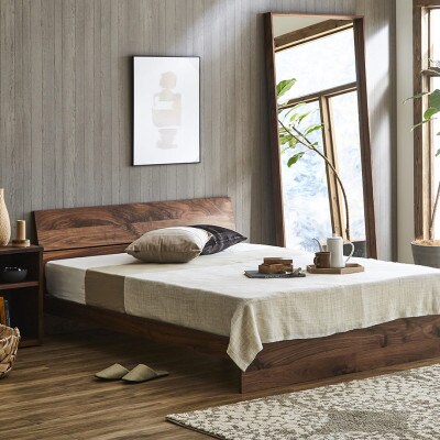 ベッドフレーム　ケイチョウ　セミダブル/ウォールナット