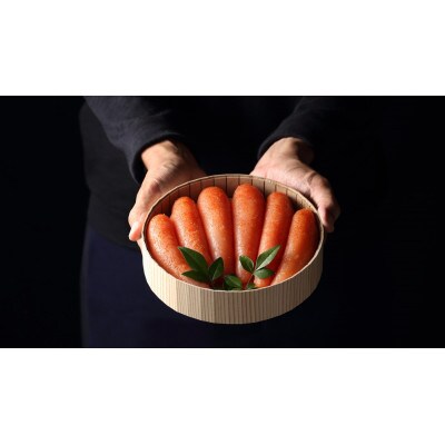 かねふくの〈無着色〉樽入り辛子明太子 450g(大川市)
