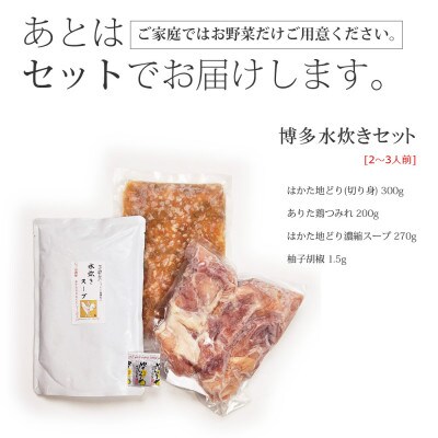 博多水炊き(はかた地どり切り身・つみれ)セット2~3人前(大川市)
