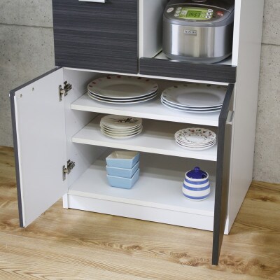 幅60cm レンジ台 【ライフ】 ブラウン色