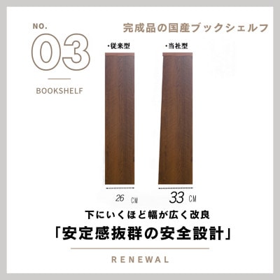 イフ70HブックシェルフBR【可動式棚板3枚セット】