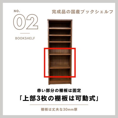 イフ70HブックシェルフBR【可動式棚板3枚セット】
