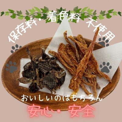 【はかた地どり使用】化粧箱でお届け !素材そのままささみスティック&砂肝チップ　40g×各5袋ずつ