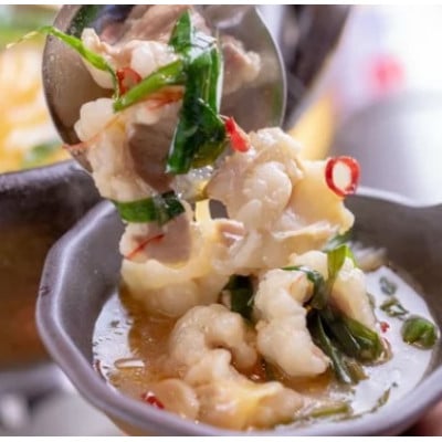 【さとふる限定】醤油スープが旨い!お試しもつ鍋セット2人前(牛もつ200g×1P)(大川市)
