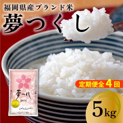 【2ヵ月毎定期便】【化粧箱入り】福岡県産米 夢つくし 5kg(5kg×1袋)(大川市)全4回