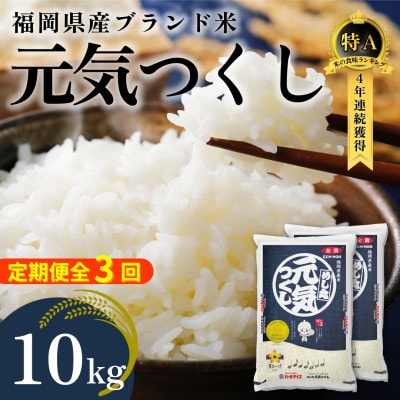 【2ヵ月毎定期便】福岡県産米 元気つくし 合計10kg(5kg×2袋)(大川市)全3回