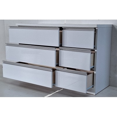 清潔感漂う120ローチェスト【Nスター】WH色　MADE IN 大川