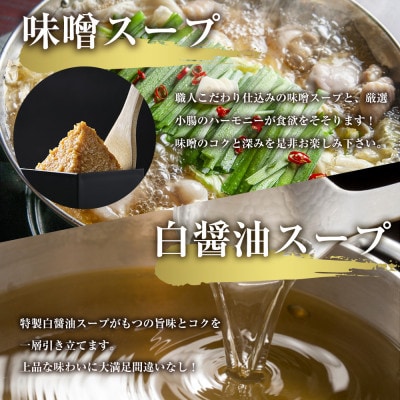 もつ鍋食べ比べ(白醤油&味噌)12人前セット(大川市)