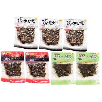 七輪手焼「鶏の炭火焼」3種詰め合わせセットA