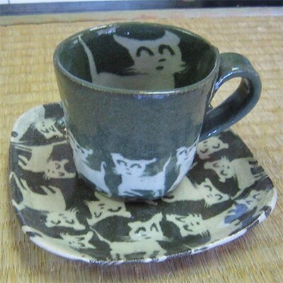 コーヒーカップ(白ねこ)