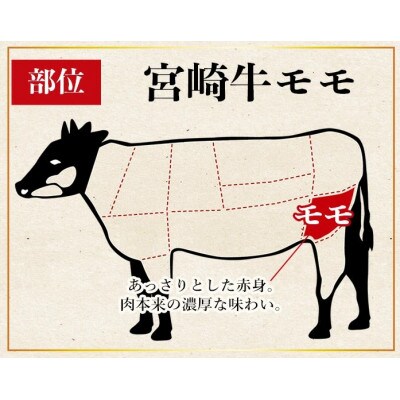 【期間限定・数量限定】宮崎牛赤身セット合計800g(モモステーキ・モモスライス)(国富町)