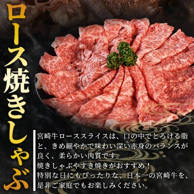 【生産者応援/数量限定】宮崎牛ロース焼きしゃぶ　1.2kg(国富町)
