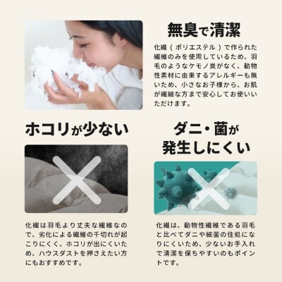 フィールサーモ生地人工羽毛掛布団 シングル ブルー 人工羽毛量1.8kg
