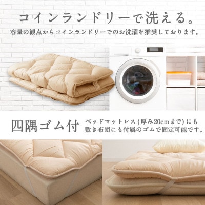 敷きパッド　防ダニ　シングル　ベージュ