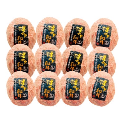 博多和牛生ハンバーグ150g×12パック　合計1.8kg(大牟田市)