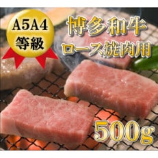 【A5A4等級使用】博多和牛ロース焼肉用500g(大牟田市)