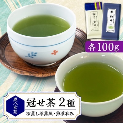 銘茶の里奥八女 特上深蒸し茶 高級煎茶(冠せ茶)(各100g×2)