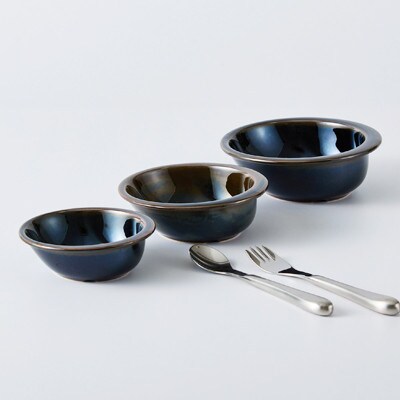 ユニバーサル食器セット(ヴィンテージブラウン)