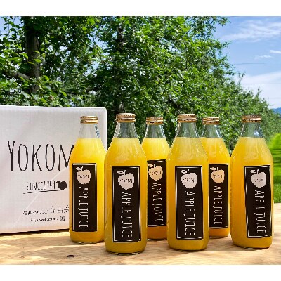信州産100%りんごジュース6本入り Yokomi　8月発送