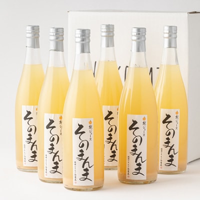 飲む梨!! 信州産　高級南水梨100%そのまんまジュース6本入　高い糖度の南水梨を使用