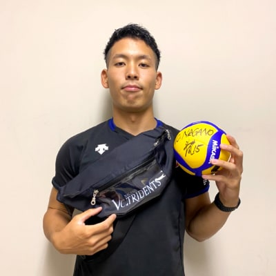 VC長野トライデンツ　選手サインボール付!応援グッズ【波佐間泰平選手】