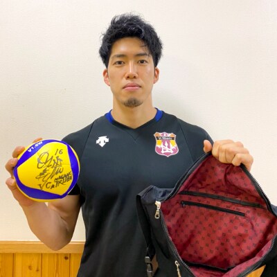 VC長野トライデンツ　選手サインボール付!応援グッズ【森崎健史選手】