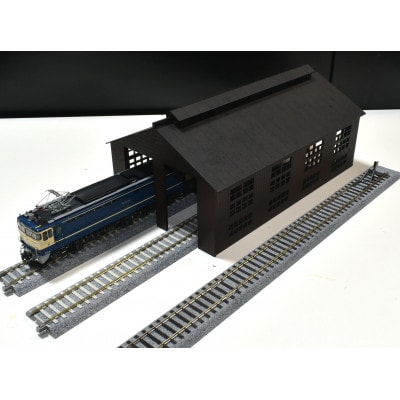 鉄道模型ストラクチャー1/80 HOサイズ サザンオリジナル木造機関庫(塗装済み完成品)こげ茶