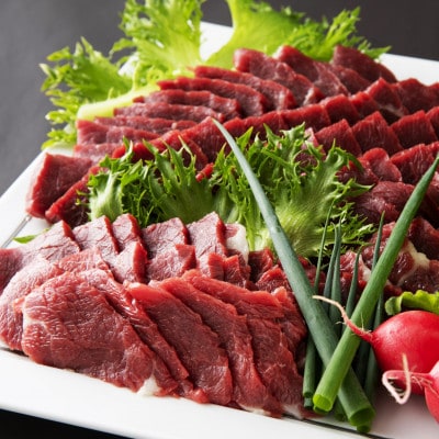 【毎月定期便】国産 上赤身馬刺し 約400g(宇土市)全3回