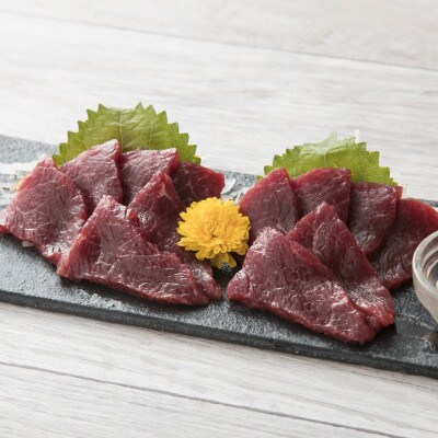 桜屋　赤身馬刺し400g 専用醤油付き150ml×1本(宇土市)