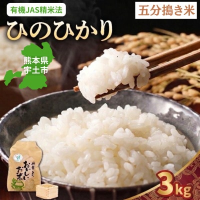 【先行予約】令和8年産米 那須自然農園「ひのひかり」五分搗き米3kg
