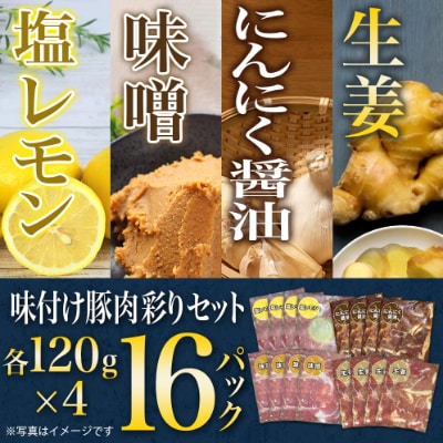 【熊本県産】味付け豚肉 彩りセット 約1.92kg