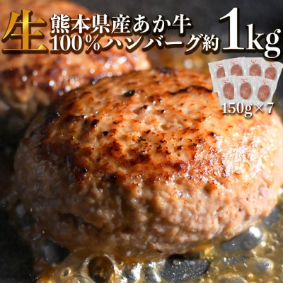 熊本県産 あか牛100%ハンバーグ　約 1kg