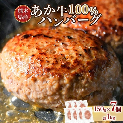 熊本県産 あか牛100%ハンバーグ　約 1kg