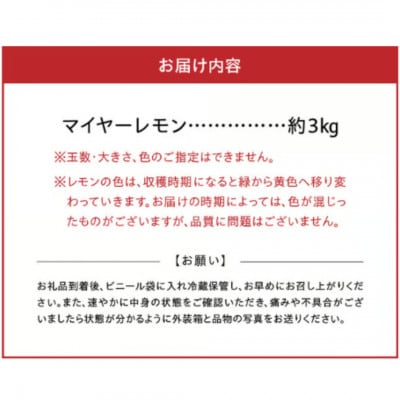 【先行予約】福島オレンジ農園 マイヤーレモン 3kg