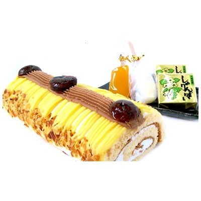 モンブランロールとしゃりんばいセット 本葛を使った くずプルリンアイス付 お礼品詳細 ふるさと納税なら さとふる