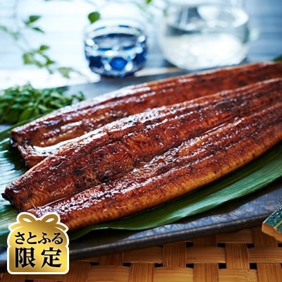 【さとふる限定】鹿児島県産うなぎ長蒲焼3尾(合計320g以上)