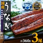 おおさきうなぎ(鹿児島県産うなぎ長蒲焼)3尾セット