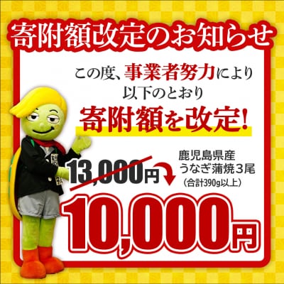 おおさきうなぎ(鹿児島県産うなぎ長蒲焼)3尾セット
