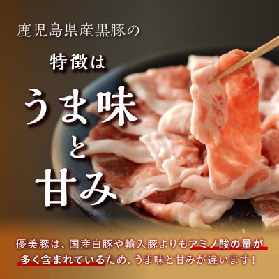 【数量限定】鹿児島県産黒豚「優美豚」もも肉　1.5kg