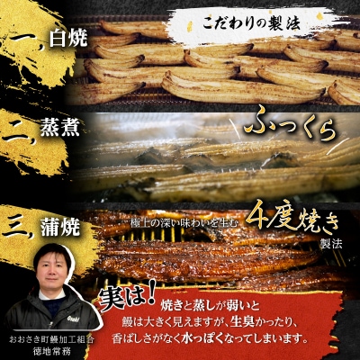 【数量限定】鹿児島県産うなぎ長蒲焼3尾　 (合計300g以上) 