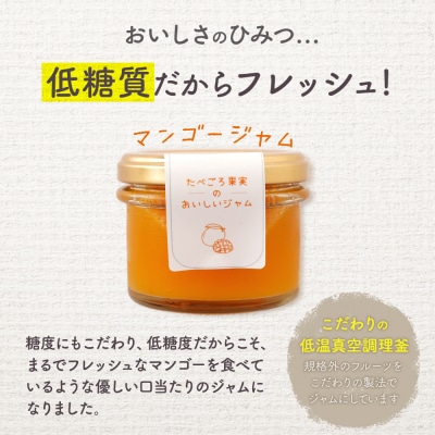 低糖度の果実味あふれるマンゴージャム　90g×2本