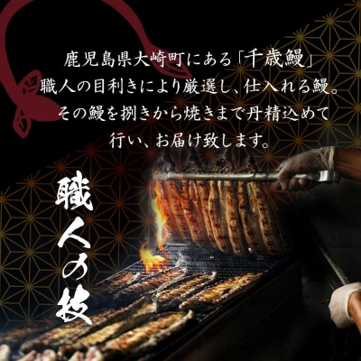 鹿児島県大隅産　特大うなぎ蒲焼200g 1尾・鰻の肝焼き100g×2袋 セット