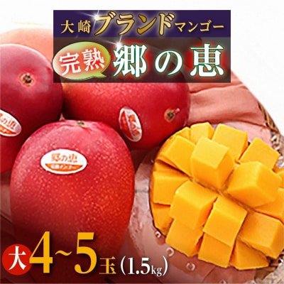 【ご家庭用4-5玉(1.5kg)】大崎完熟マンゴー「郷の恵(さとのめぐみ)」