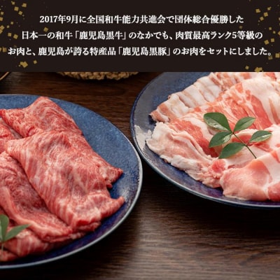 鹿児島黒牛・黒豚しゃぶしゃぶセット(1.5kg)(E-2401)