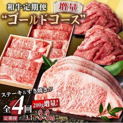 和牛定期便 “ゴールドコース” (計4回)