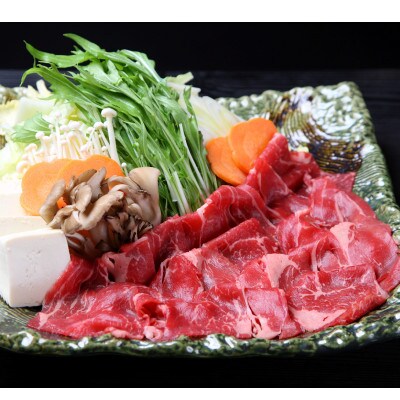 【毎月定期便】【GI認証】くまもとあか牛　すき焼き用400g(荒尾市)全6回